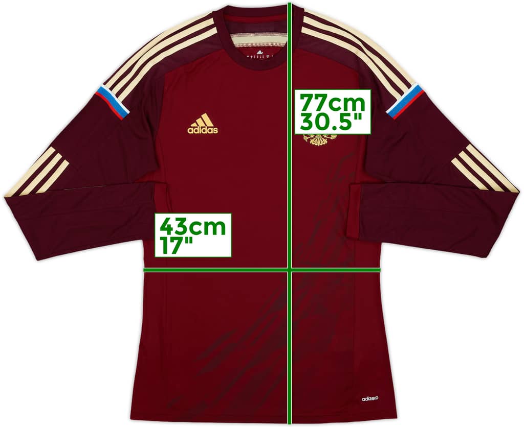 2014-15 Russia Player Issue Home L/S Shirt - 8/10 - (M)