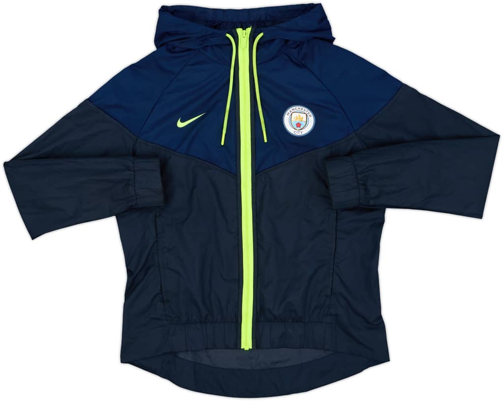 2018-19 Manchester City Nike Hooded Track Jacket - 8/10 - (S)