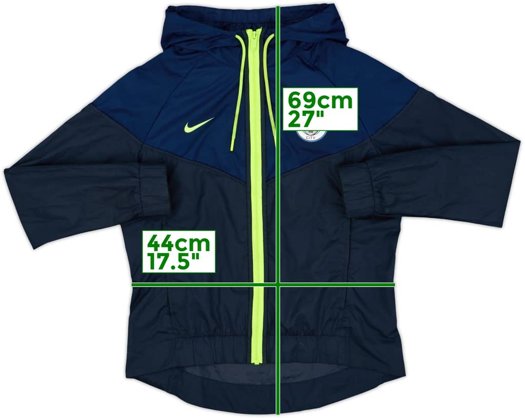 2018-19 Manchester City Nike Hooded Track Jacket - 8/10 - (S)