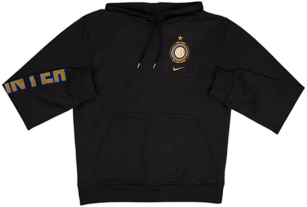 2008-09 Inter Milan Nike Hooded Sweat Top - 7/10 - (S)