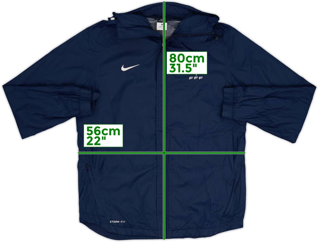 2011-12 France Nike Hooded Rain Jacket - 7/10 - (M)