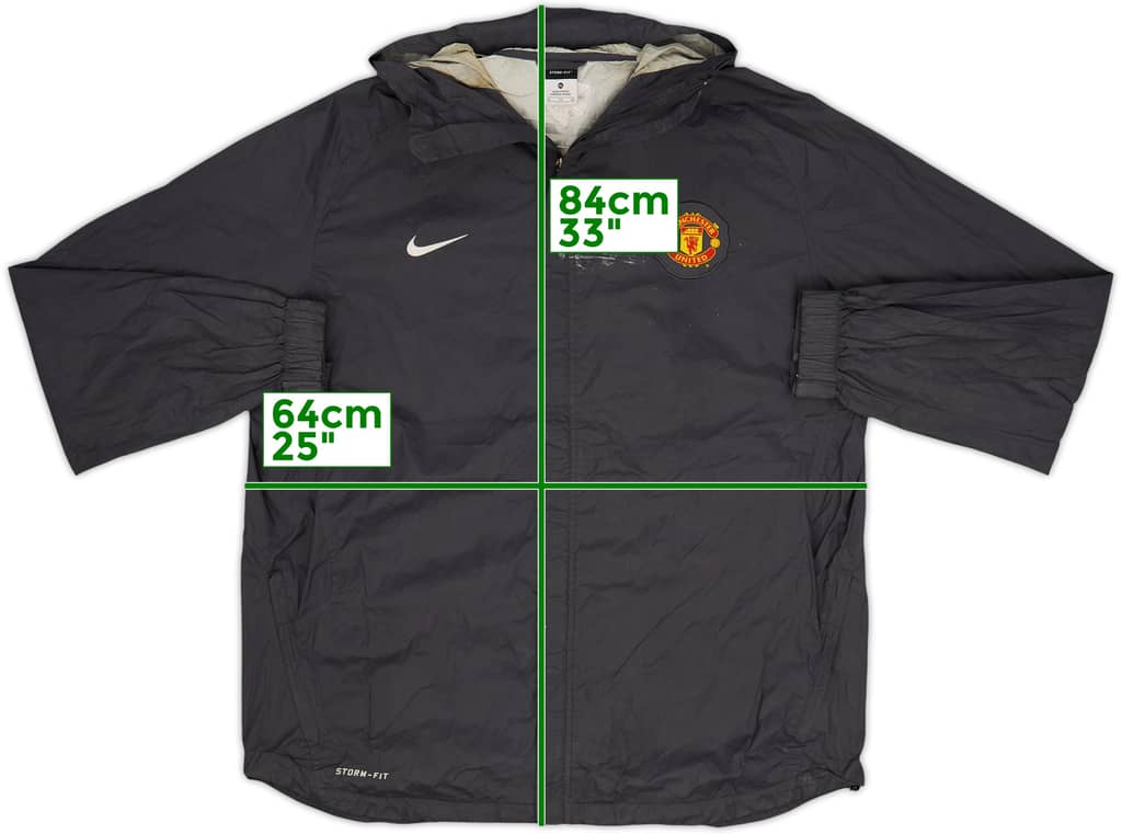 2010-11 Manchester United Nike Hooded Rain Jacket - 5/10 - (XL)