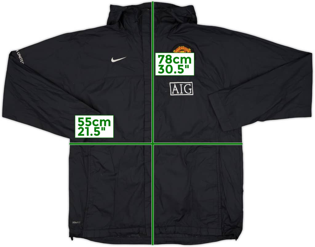 2008-09 Manchester United Nike Hooded Rain Jacket - 5/10 - (M)
