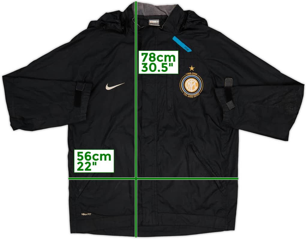 2007-08 Inter Milan Nike Hooded Rain Jacket - 6/10 - (S)