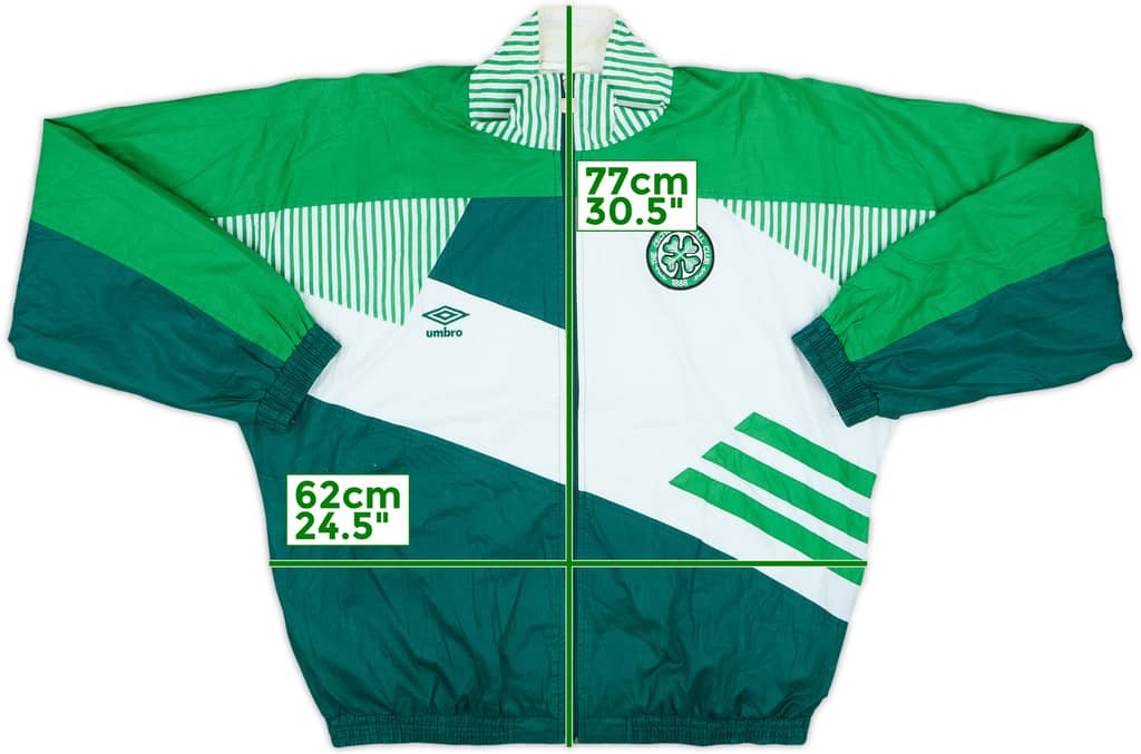 1991-92 Celtic Umbro Track Jacket - 10/10 - (L)