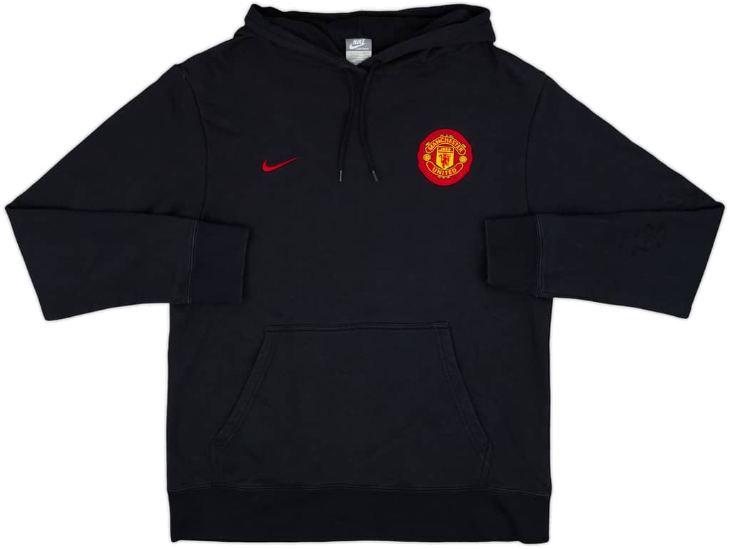 2009-10 Manchester United Nike Hooded Sweat Top - 7/10 - (L)