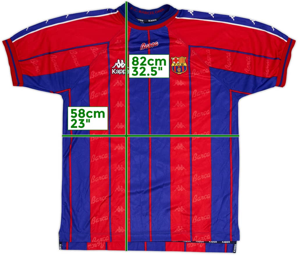 1997-98 Barcelona Home Shirt - 9/10 - (XL)