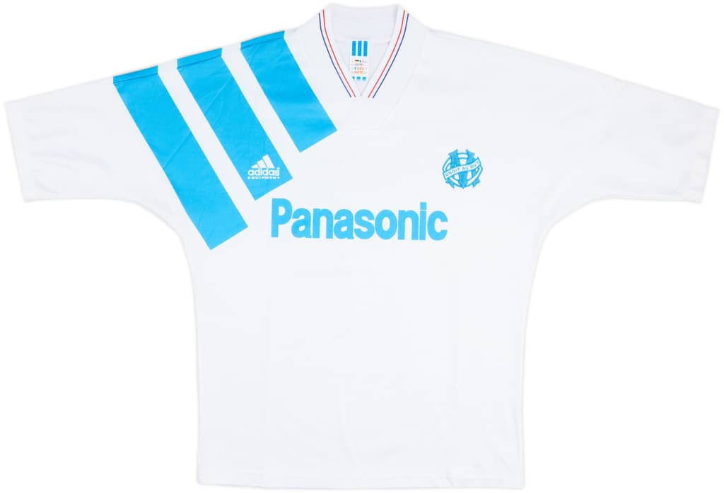 1991-92 Olympique Marseille Home Shirt - 4/10 - (L/XL)