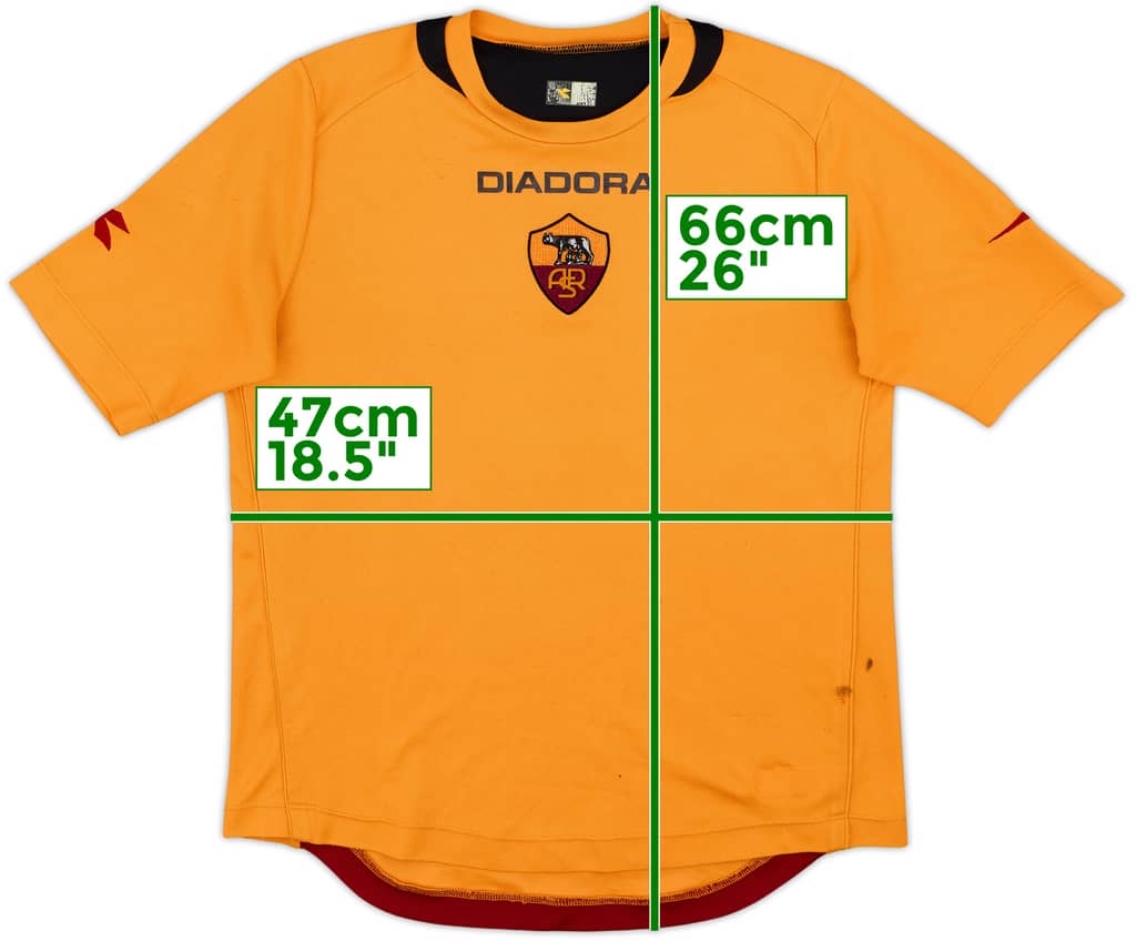 2003-04 Roma Diadora Training Shirt - 5/10 - (M)