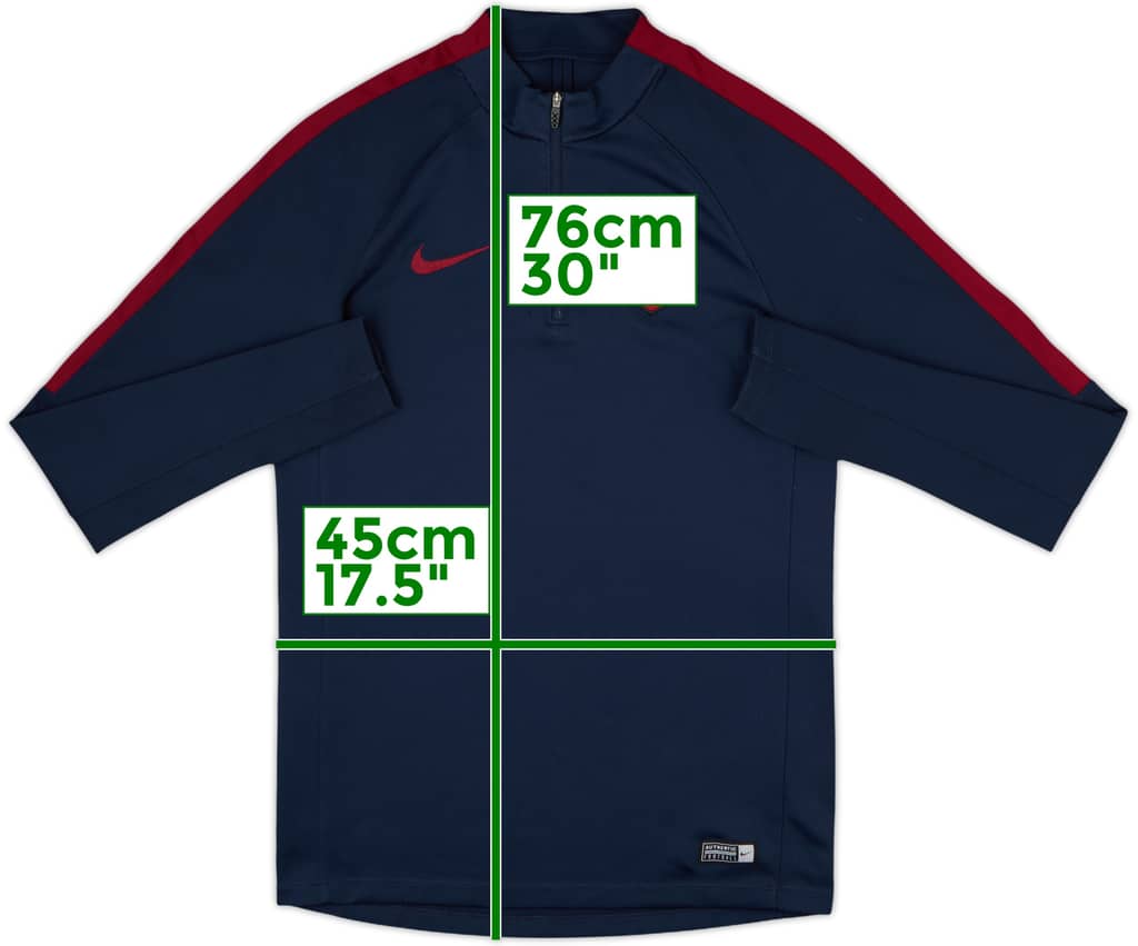 2016-17 Roma Nike 1/4 Zip Drill Top - 7/10 - (S)