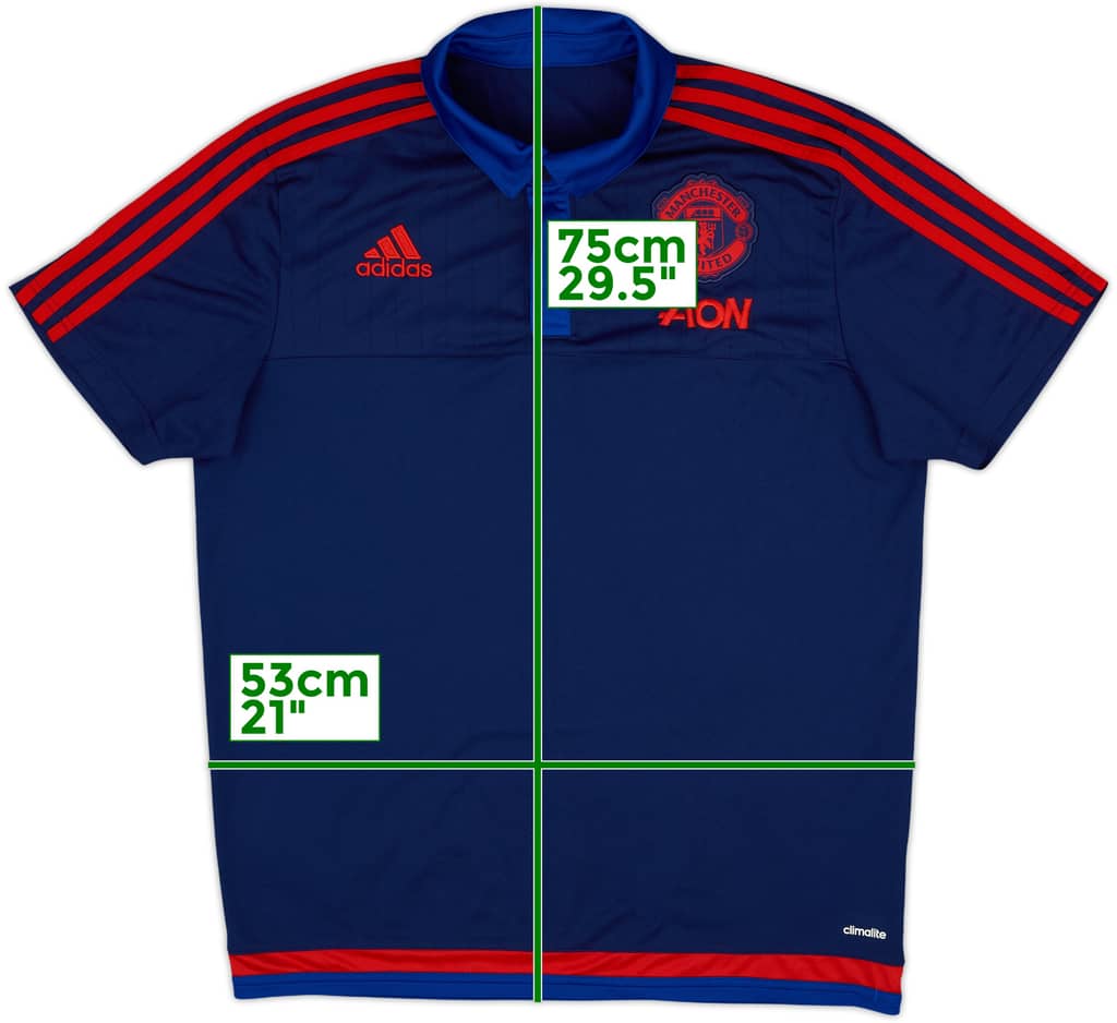 2015-16 Manchester United adidas Polo Shirt - 10/10 - (L)