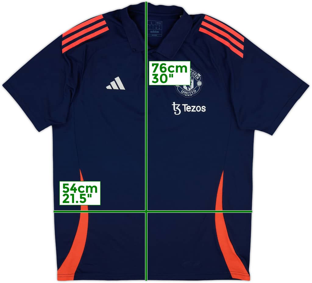 2024-25 Manchester United adidas Polo Shirt - 9/10 - (L)