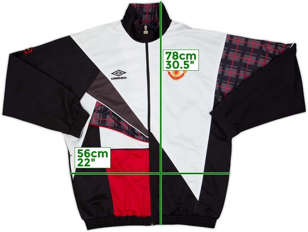 1992-93 Manchester United Umbro Track Jacket - 7/10 - (L)
