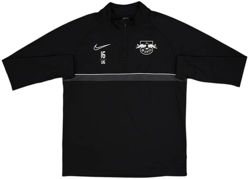 2021-22 RB Leipzig Youth Player Issue Nike 1/4 Zip Drill Top #16 - 8/10 - (L)