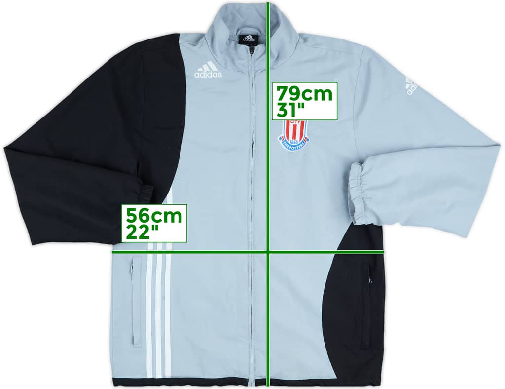 2009-10 adidas Track Jacket (Stoke City) - 7/10 - (M/L)