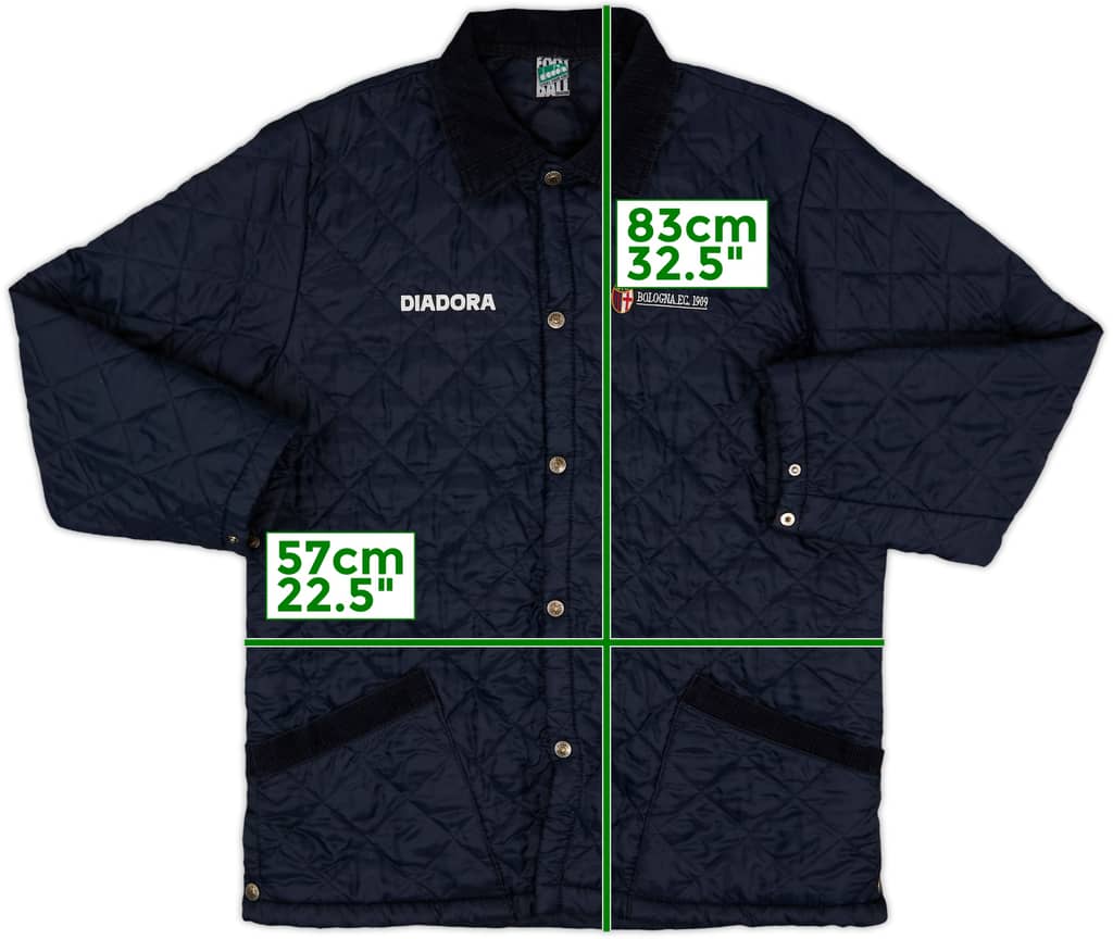 1997-98 Bologna Diadora Quilted Coach Jacket - 8/10 - (XL)