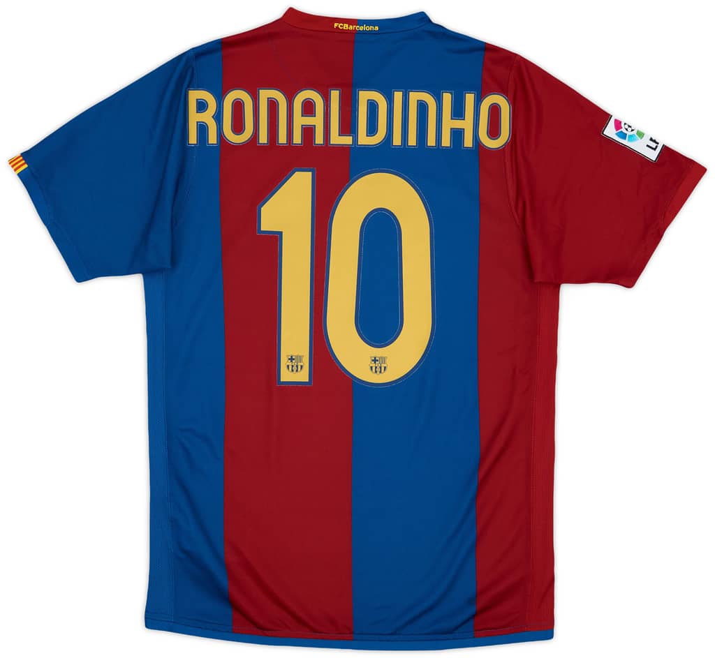 2006-07 Barcelona Home Shirt Ronaldinho #10 - 8/10 - (S)