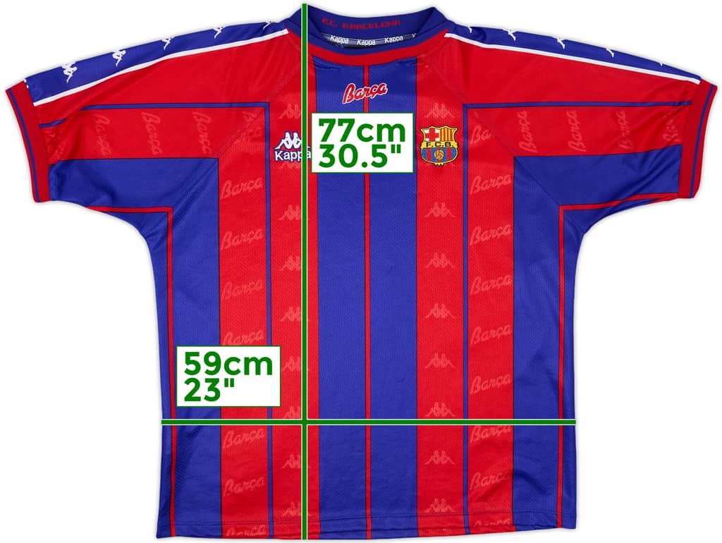 1997-98 Barcelona Home Shirt - 9/10 - (L)