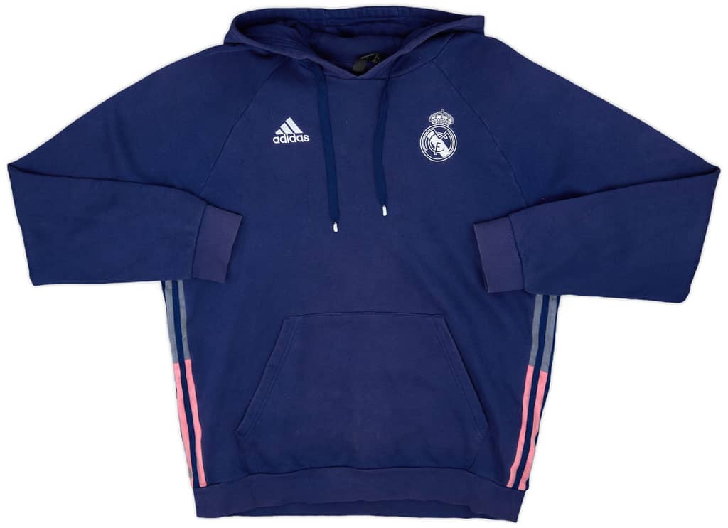2020-21 Real Madrid adidas Hooded Sweat Top - 8/10 - (L)