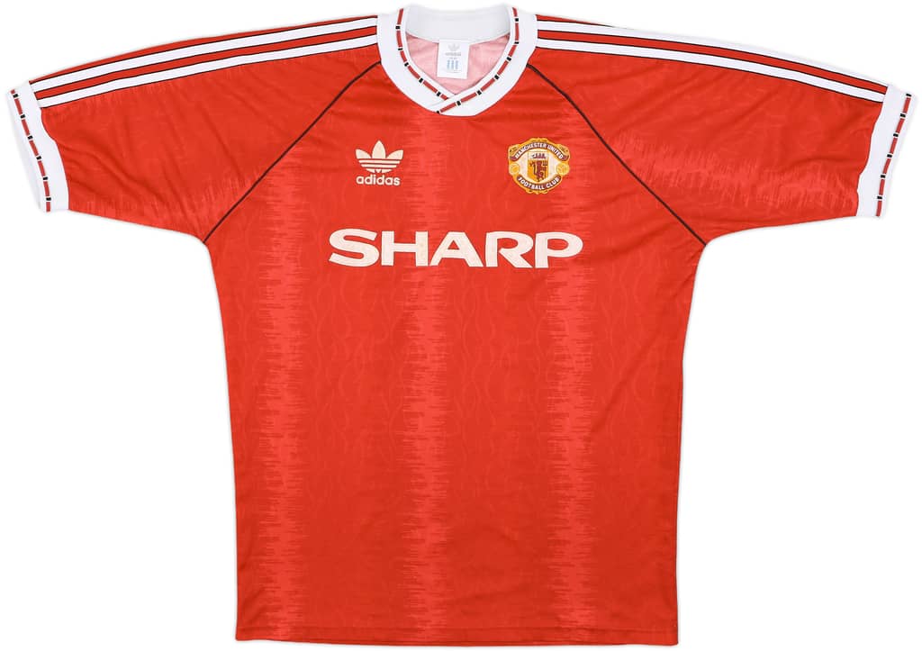 1990-92 Manchester United Home Shirt - 7/10 - (M/L)