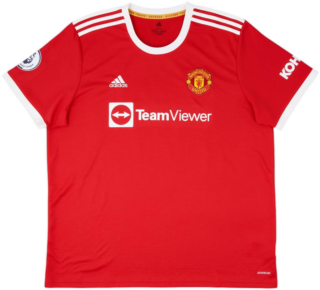 2021-22 Manchester United Home Shirt B.Fernandes #18 - 9/10 - (XXL)