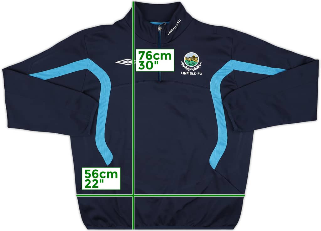 2011-12 Linfield Umbro 1/4 Zip Drill Top - 9/10 - (L)
