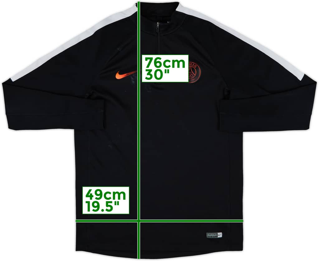 2016-17 Paris Saint-Germain Nike 1/4 Zip Training Top - 5/10 - (M)