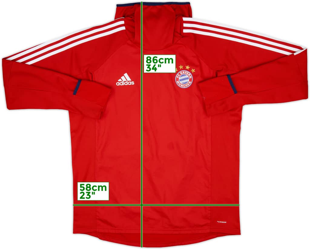 2017-18 Bayern Munich adidas Hooded Drill Top - 9/10 - (L)