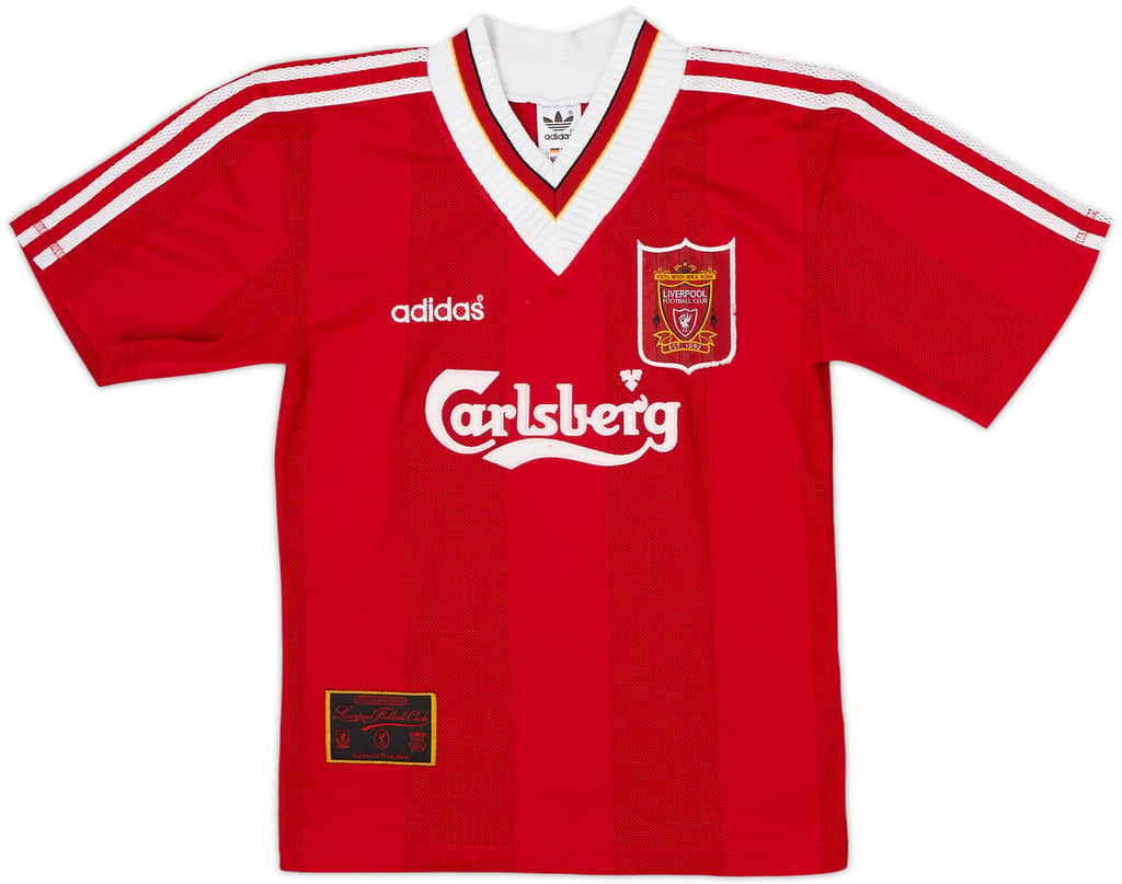 1995-96 Liverpool Home Shirt - 8/10 - (M.Boys)