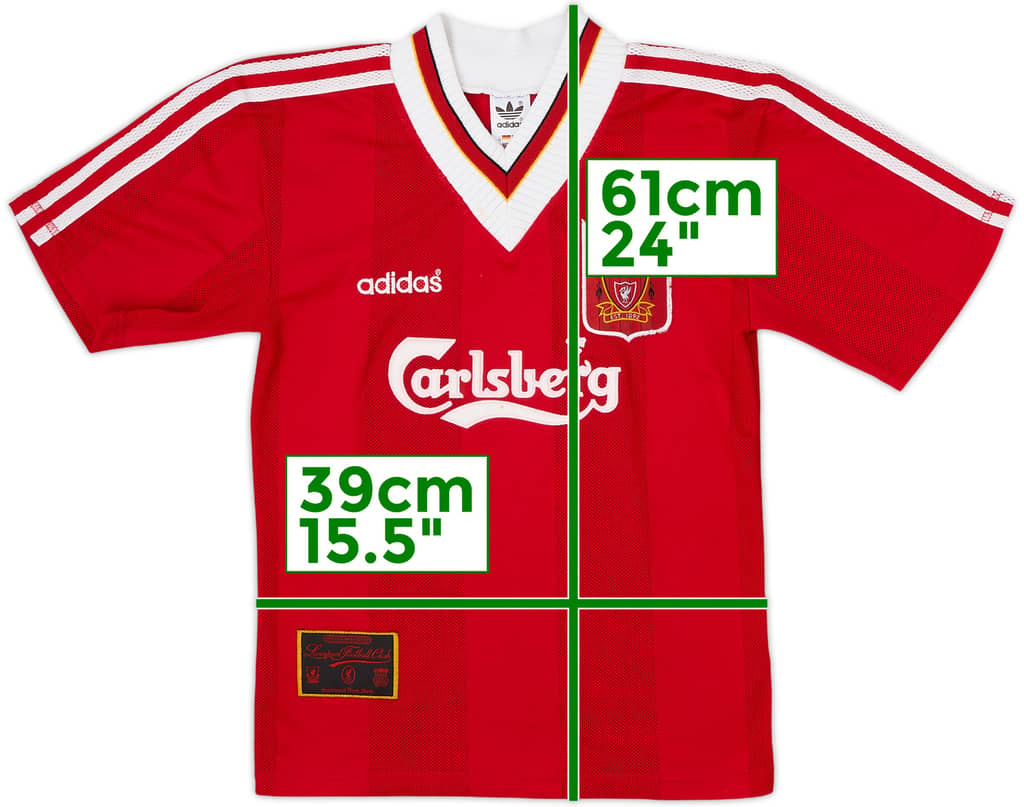 1995-96 Liverpool Home Shirt - 8/10 - (M.Boys)