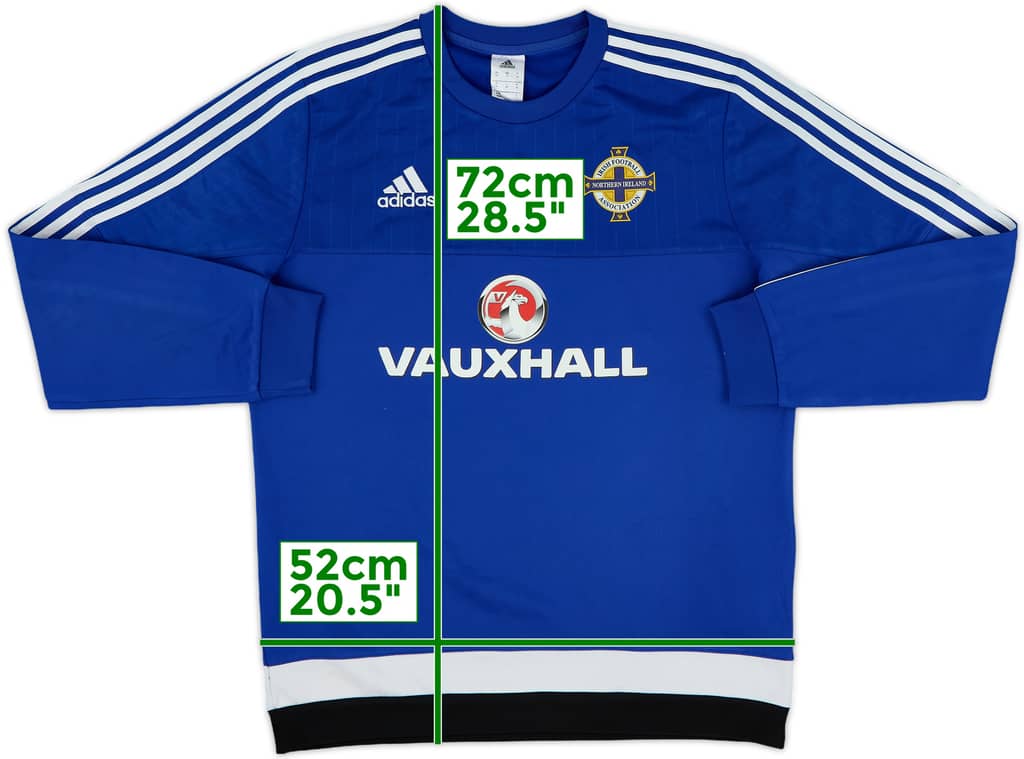 2015-16 Northern Ireland adidas Sweat Top - 8/10 - (M)