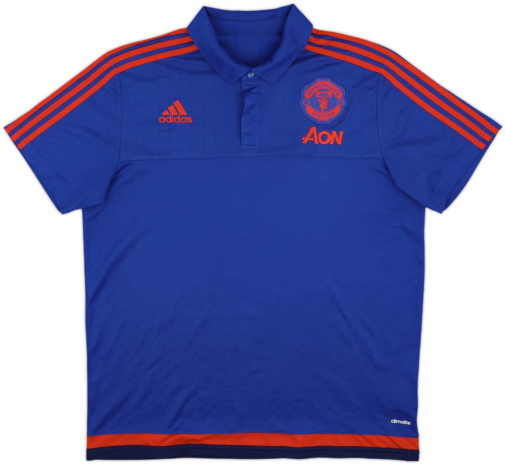 2015-16 Manchester United adidas Polo Shirt - 9/10 - (XL)