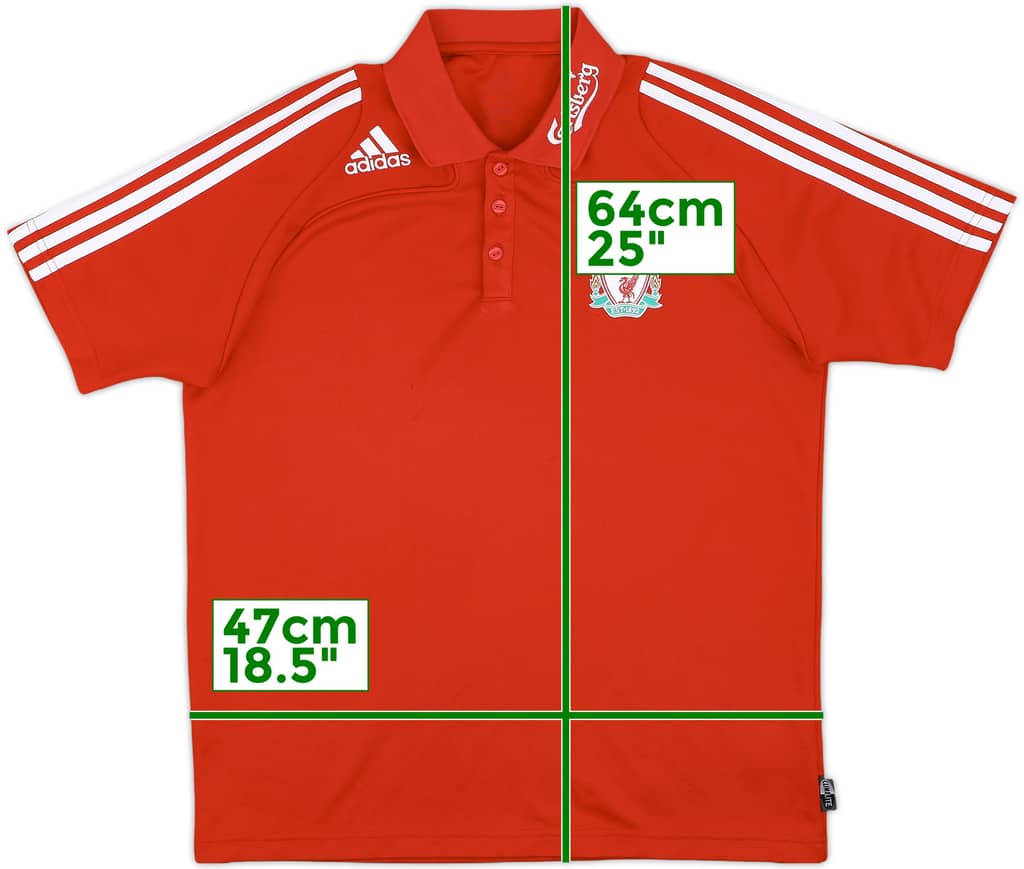 2008-09 Liverpool adidas Polo Shirt - 8/10 - (L)