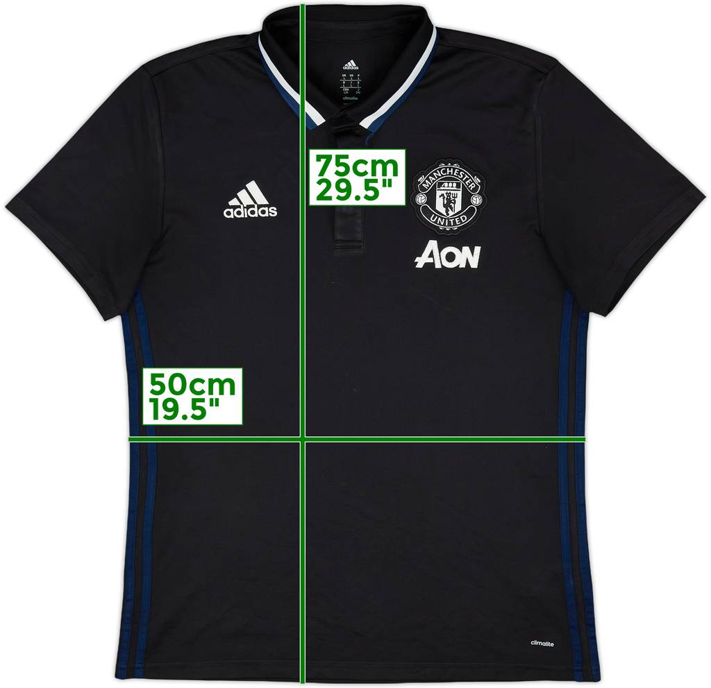 2016-17 Manchester United adidas Polo Shirt - 7/10 - (L)