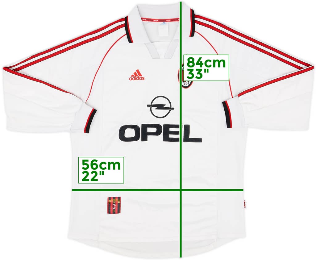 1998-99 AC Milan Away L/S Shirt - 7/10 - (L)