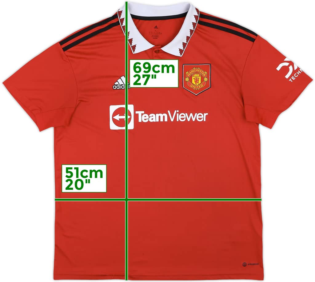 2022-23 Manchester United Home Shirt - 5/10 - (XL)