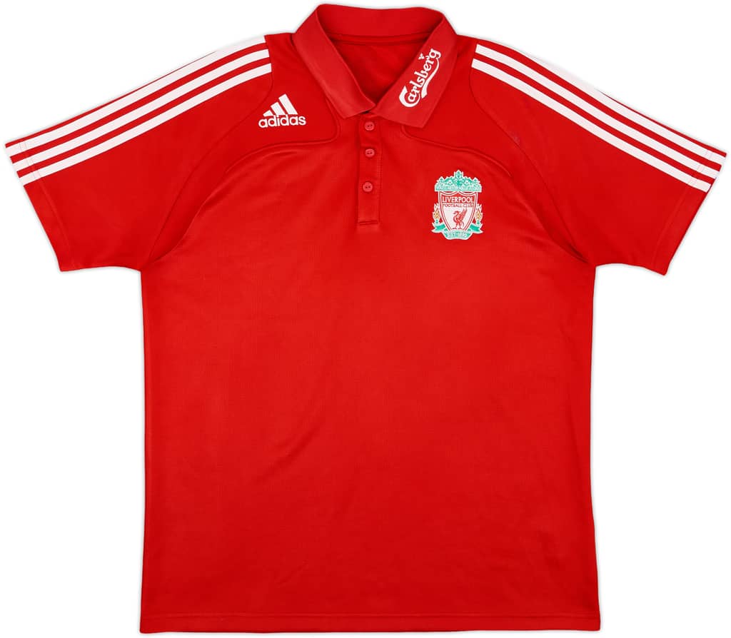 2008-09 Liverpool adidas Polo Shirt - 7/10 - (L)