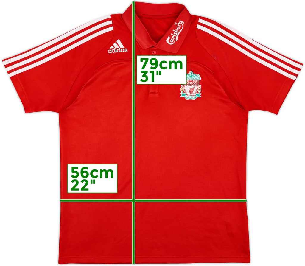 2008-09 Liverpool adidas Polo Shirt - 7/10 - (L)
