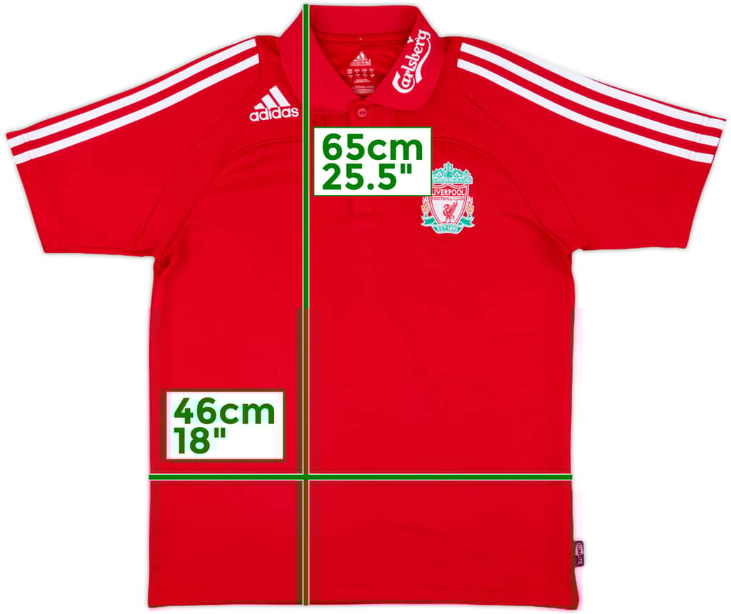2008-09 Liverpool adidas Polo Shirt - 9/10 - (M)