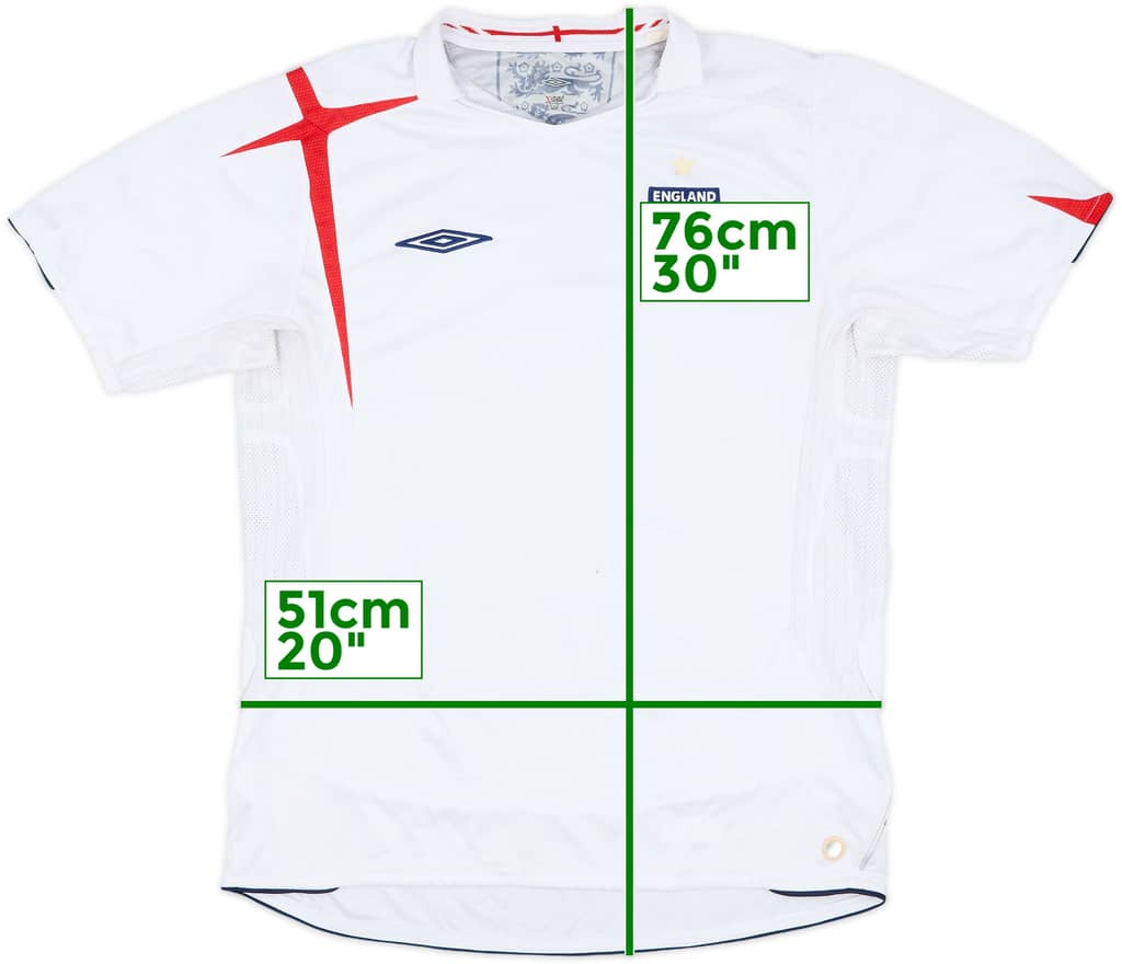 2005-07 England Home Shirt - 4/10 - (M)