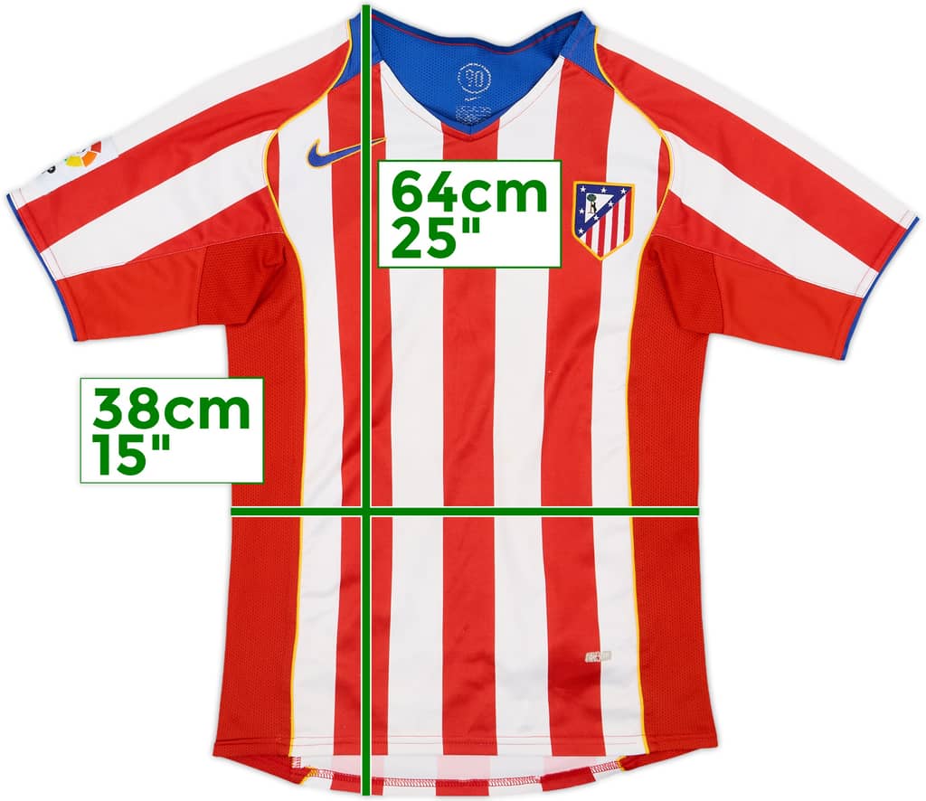 2004-05 Atletico Madrid Home Shirt - 8/10 - (M.Boys)
