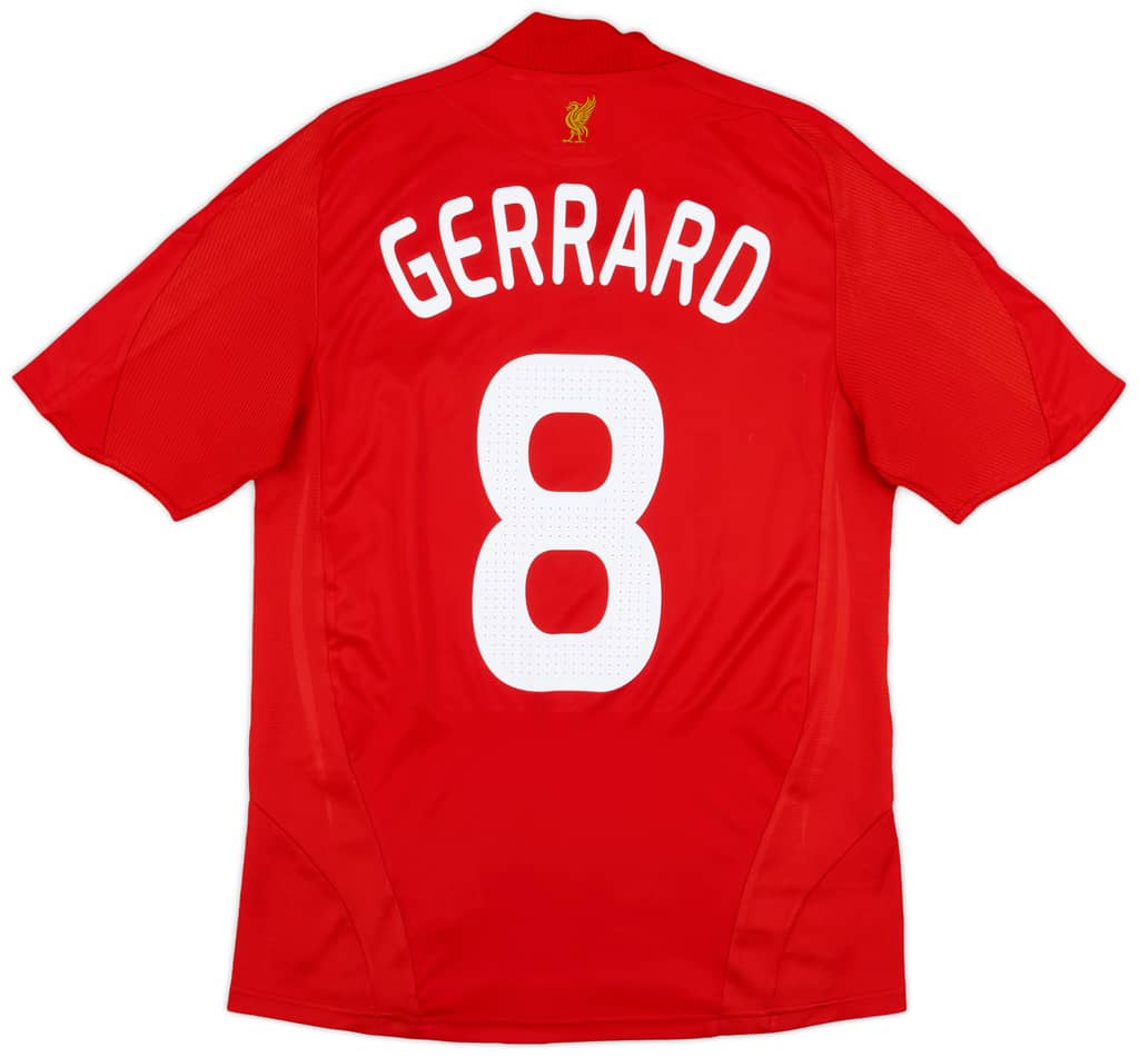 2008-10 Liverpool Home Shirt Gerrard #8 - 7/10 - (S)