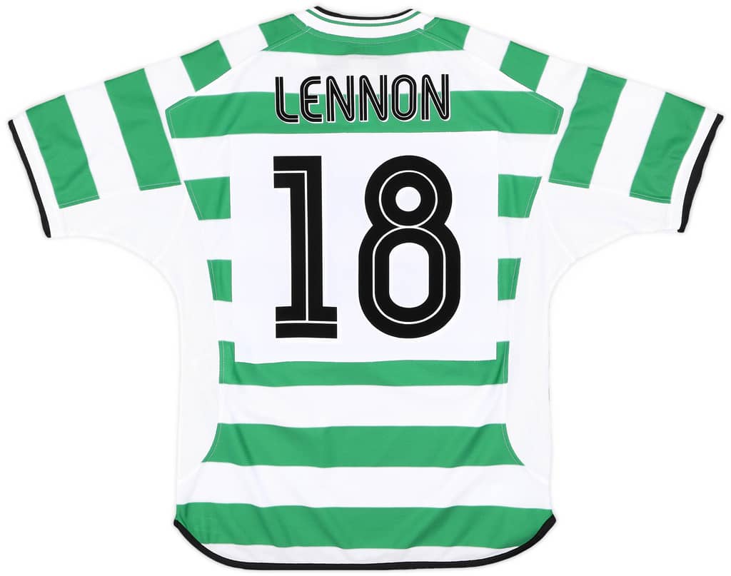 2001-03 Celtic Home Shirt Lennon #18 - 8/10 - (M)