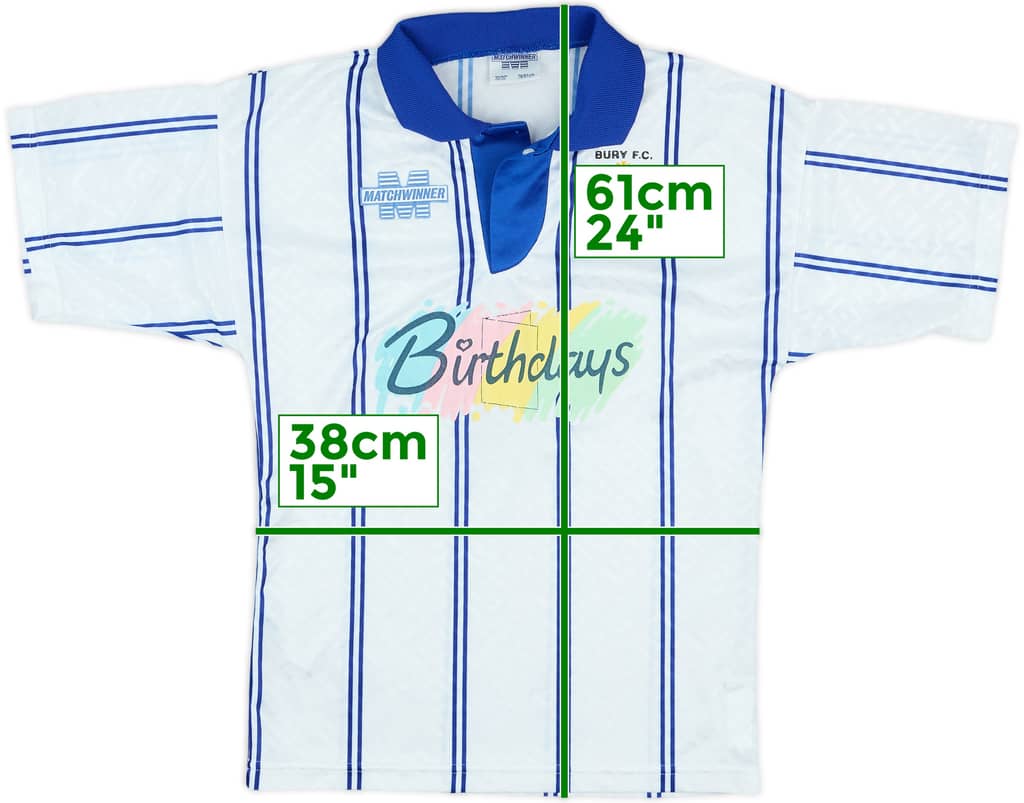 1994-95 Bury Home Shirt - 8/10 - (M.Boys)