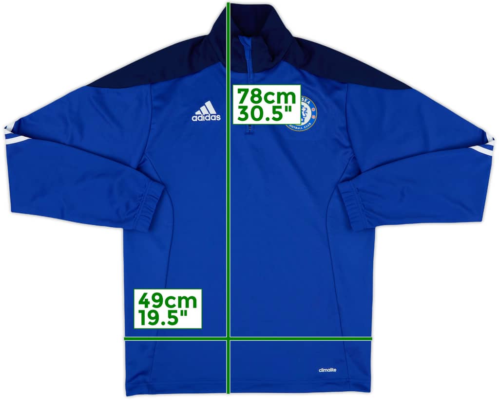 2014-15 Chelsea adidas 1/4 Zip Training Top - 8/10 - (S)