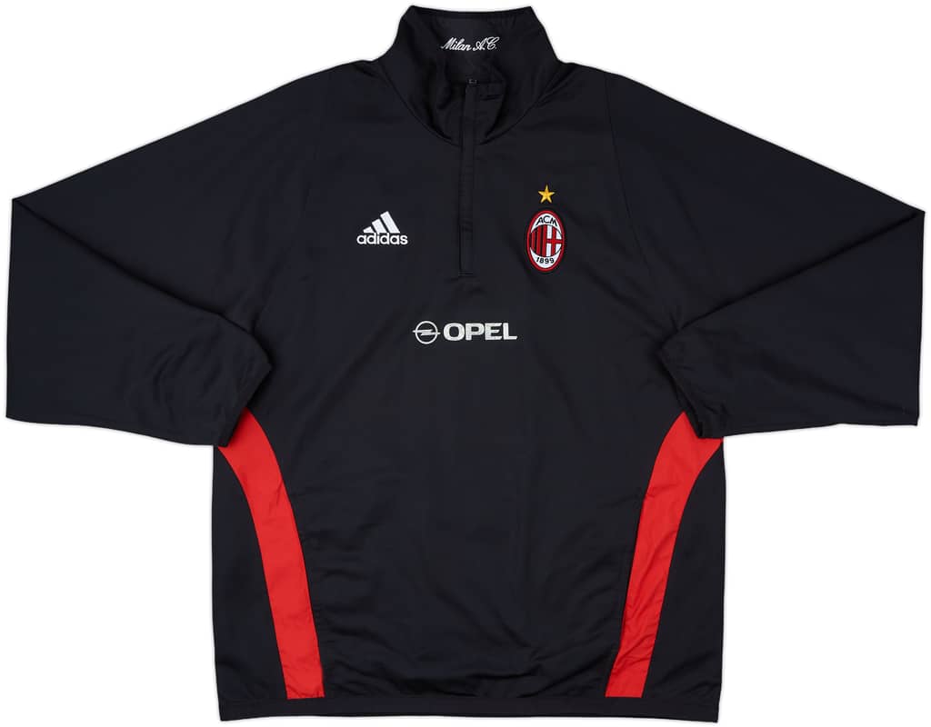 2003-04 AC Milan adidas 1/4 Zip Drill Top - 5/10 - (XL)