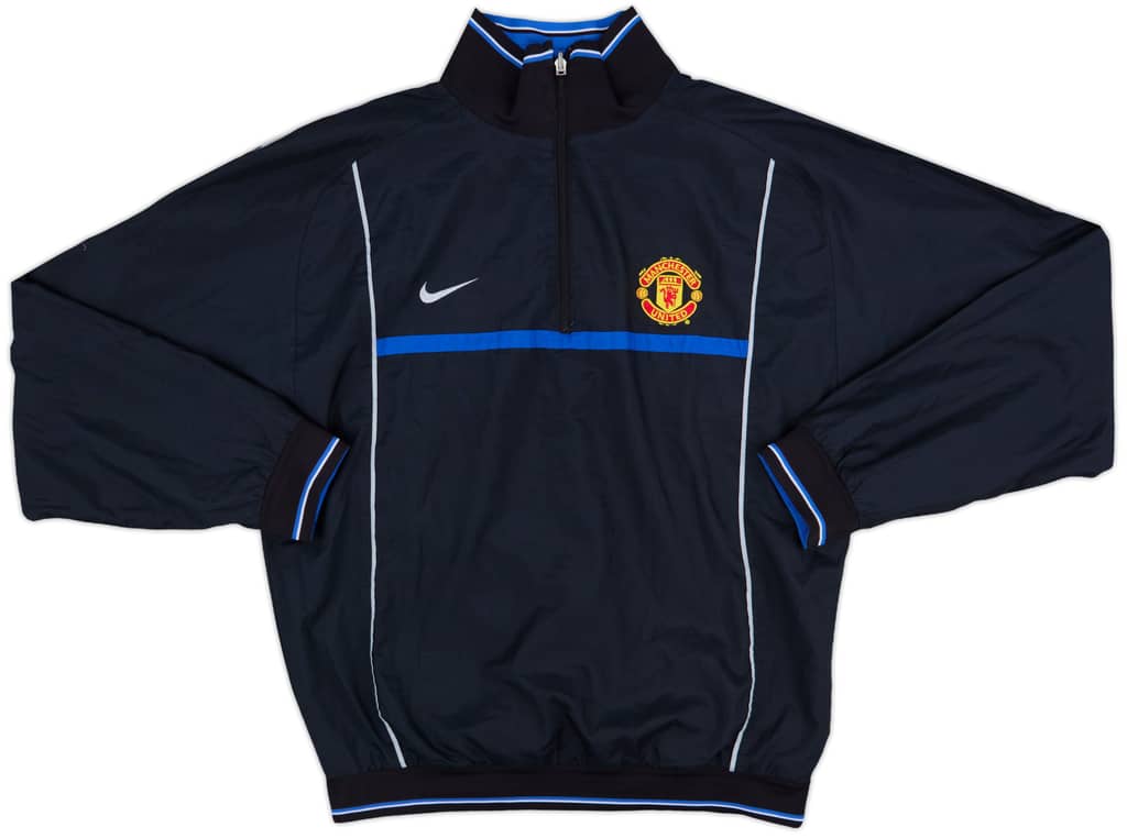 2002-03 Manchester United Nike Reversible 1/4 Zip Drill Top - 8/10 - (M)
