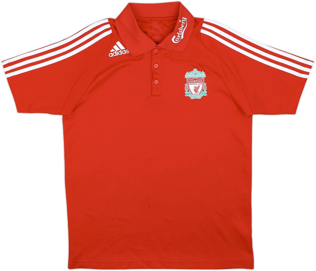 2008-09 Liverpool adidas Polo Shirt - 7/10 - (S)