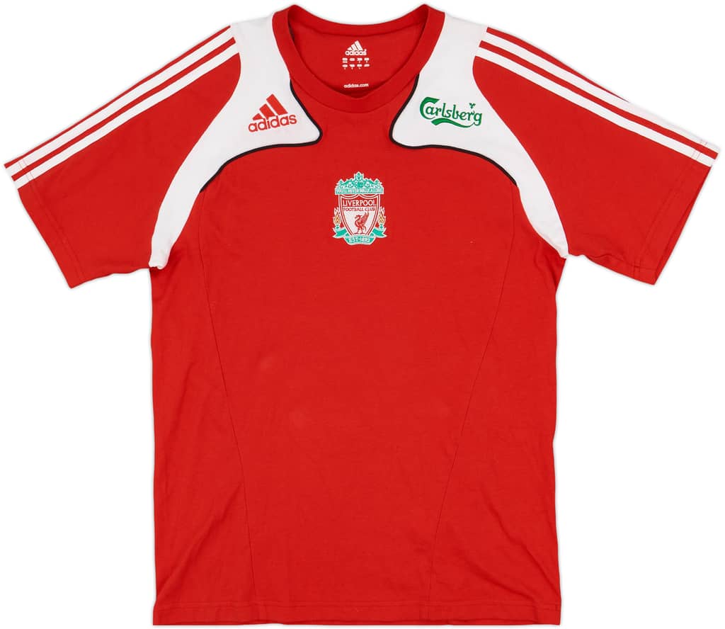 2008-09 Liverpool adidas Cotton Tee - 8/10 - (M)