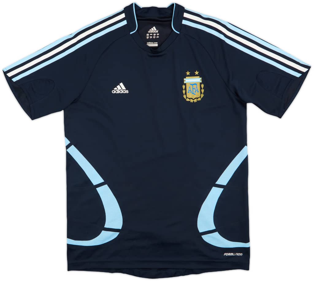 2008-09 Argentina Player Issue adidas Training Shirt - 8/10 - (M)